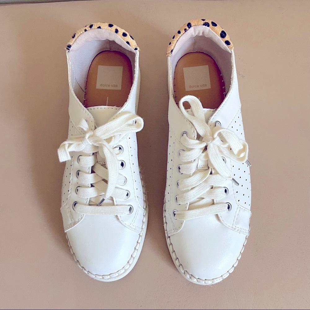 EUC - Dolce Vita Morris Espadrille Sneaker with Leopard and Hot Pink Detail - Picture 9 of 13
